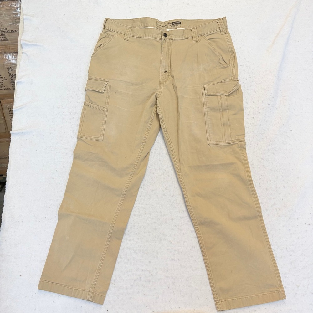 Carhartt Cargo Pants Mens 40x32 Tan Relaxed Fit 103574 Canvas Work Trousers